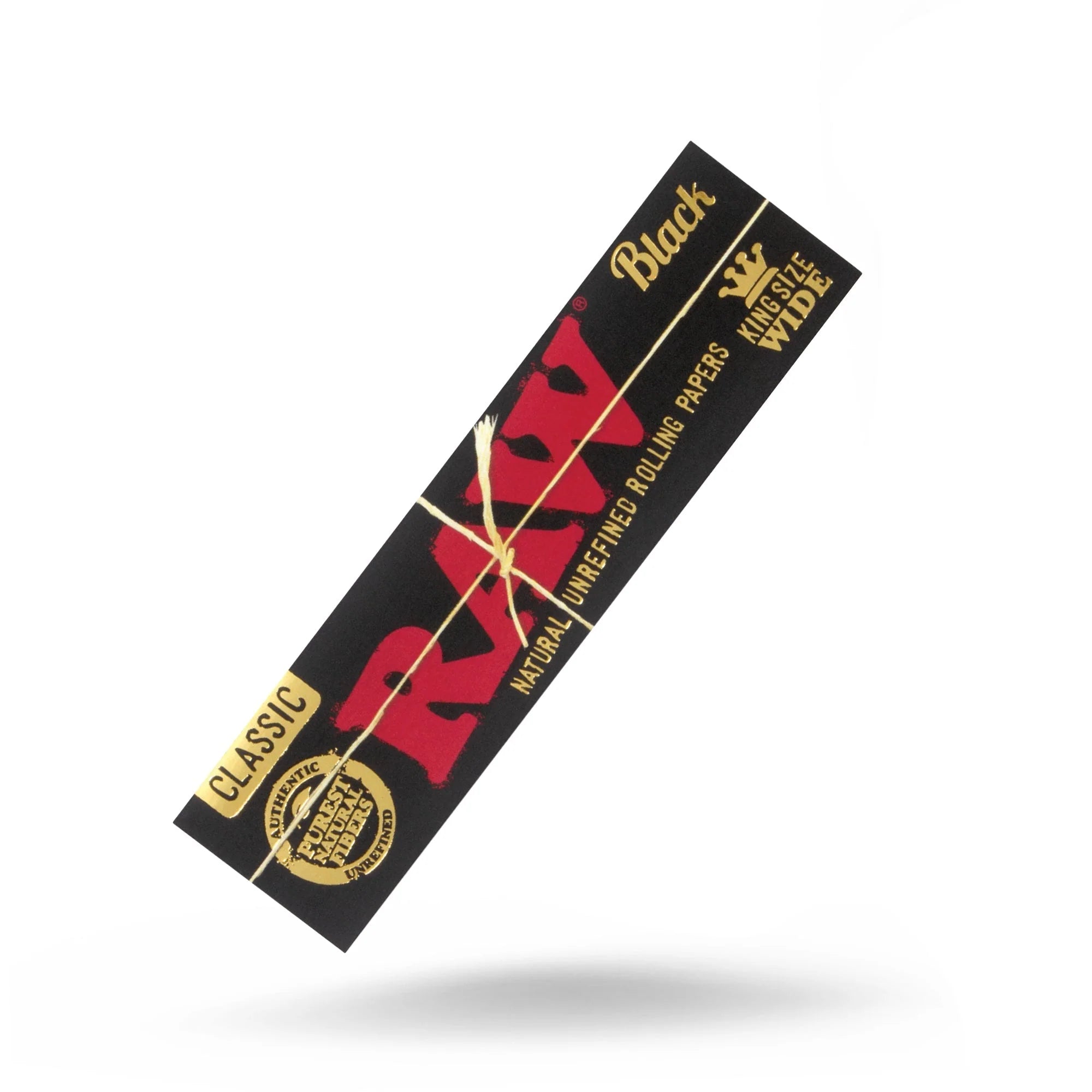 RAW BLACK CLASSIC KING SIZE WIDE ROLLING PAPER 33CT/50PK