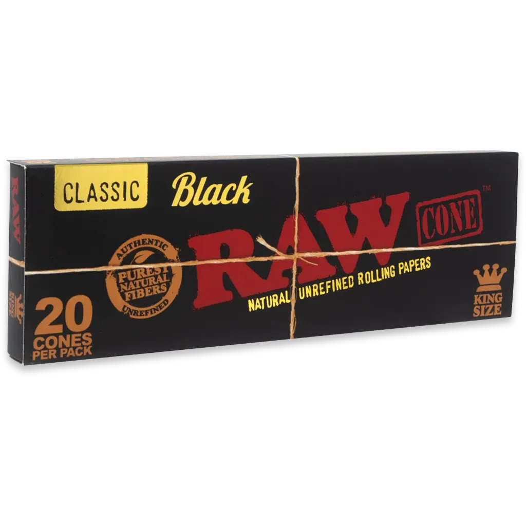 RAW BLACK ORGANIC CONE KING SIZE 20CT/PACK