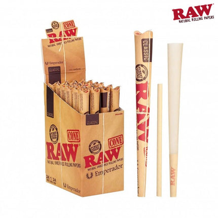 RAW CLASSIC PRE ROLLED CONE EMPERADOR 24CT