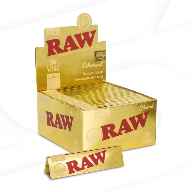 RAW CLASSIC ETHEREAL KING SIZE WIDE LEAVES (33CT/PK, 50PK/BOX)