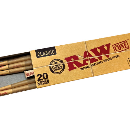 RAW 1 1/4 CLASSIC CONE 20CT