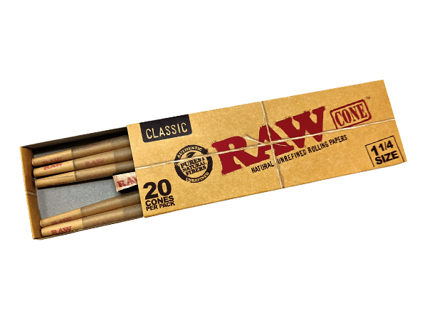 RAW 1 1/4 CLASSIC CONE 20CT