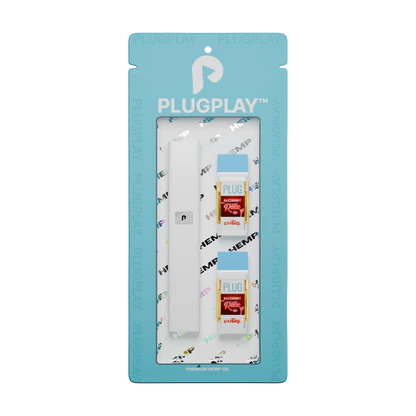 PLUGPLAY ALL IN ONE THC-A 2 GRAM POD KIT INCLUDES (1 BATTERY & 2 ONE GRAM PODS)