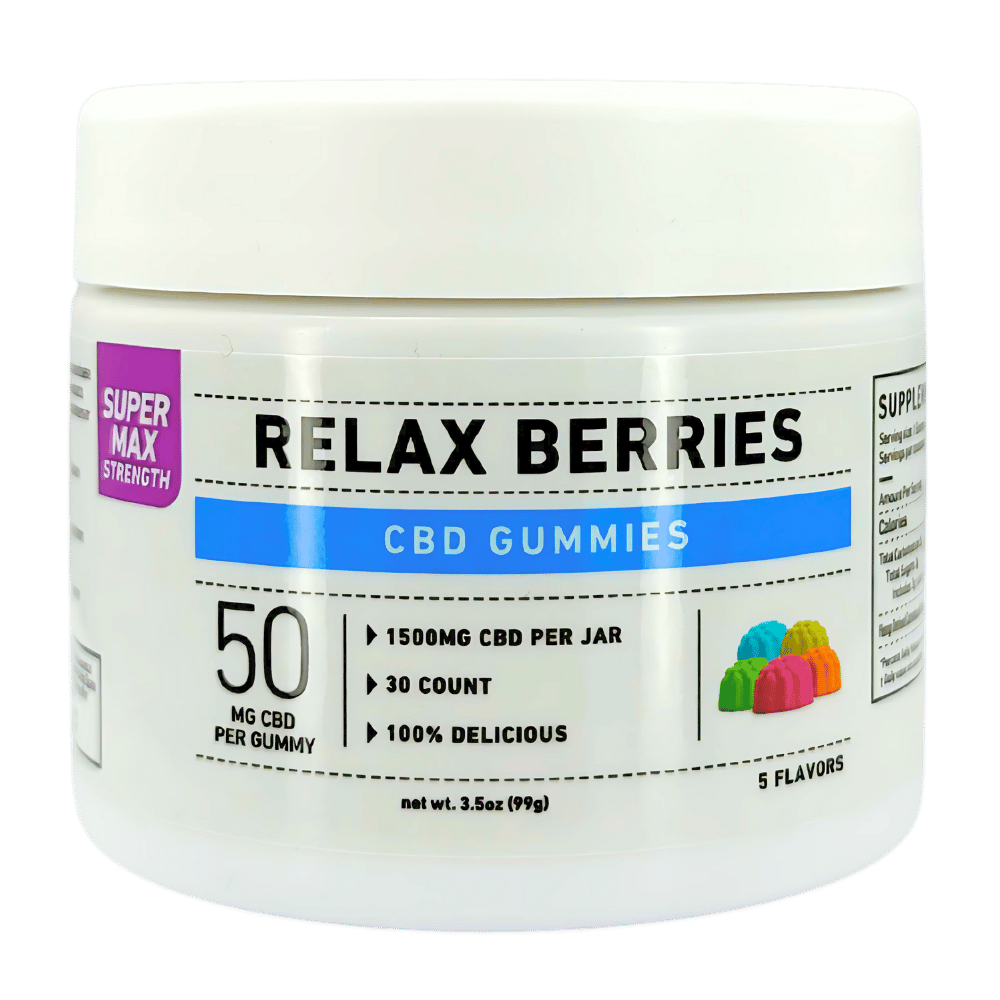 GREEN ROADS 1500MG CBD GUMMIES JAR (30CT) | RELAX BERRIES