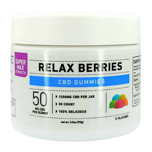 GREEN ROADS 1500MG CBD GUMMIES JAR (30CT) | RELAX BERRIES