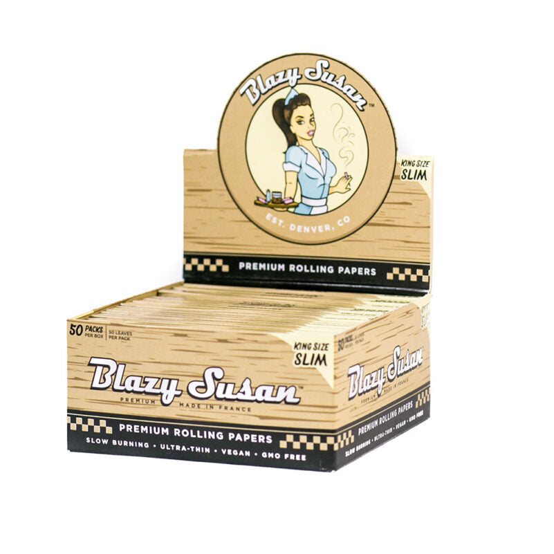 BLAZY SUSAN KING SIZE SLIM ROLLING PAPERS 50PK | UNBLEACHED