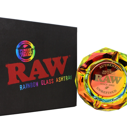 RAW 6" RAINBOW GLASS ASHTRAY