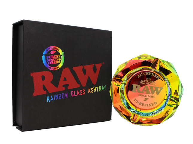 RAW 6" RAINBOW GLASS ASHTRAY