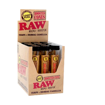 RAW ROCKET BOOSTER TERPS + HERBAL CANNABINOID CONES (12 BOOSTED CONES PER BOX)