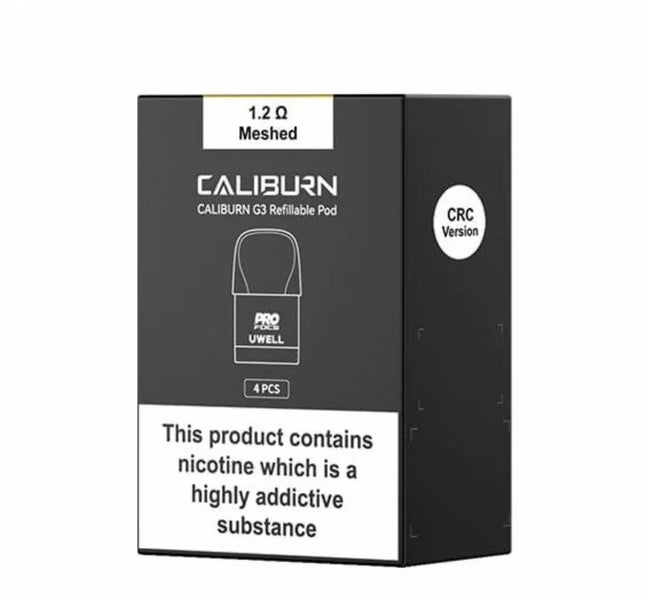 CALIBURN G3 REFILLABLE MESHED POD 1.2OHM (4PC PACK)