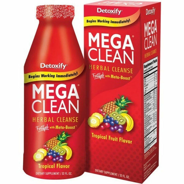 DETOXIFY MEGA CLEAN HERBAL 32OZ BOTTLE - TROPICAL FRUIT