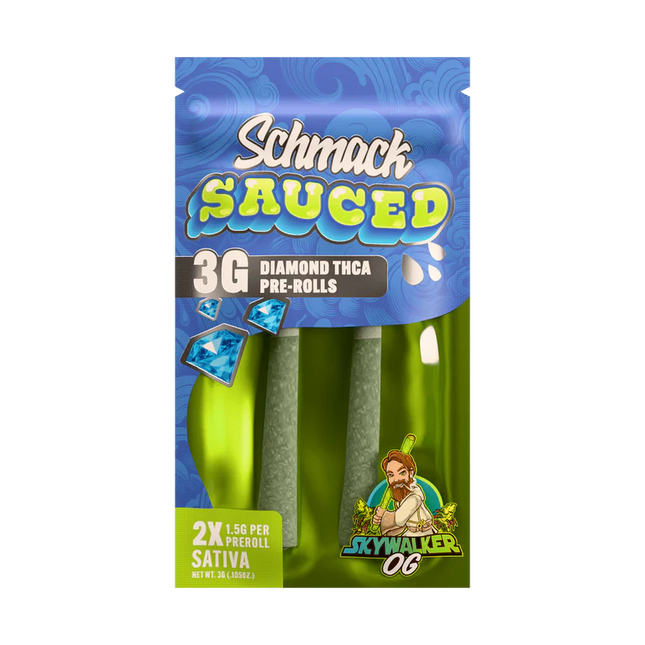 SCHMACK SAUCED 1.5 GRAM THC-A DIAMOND PRE ROLL (2CT/PACK)