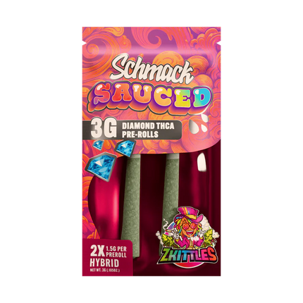 SCHMACK SAUCED 1.5 GRAM THC-A DIAMOND PRE ROLL (2CT/PACK)