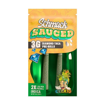 SCHMACK SAUCED 1.5 GRAM THC-A DIAMOND PRE ROLL (2CT/PACK)