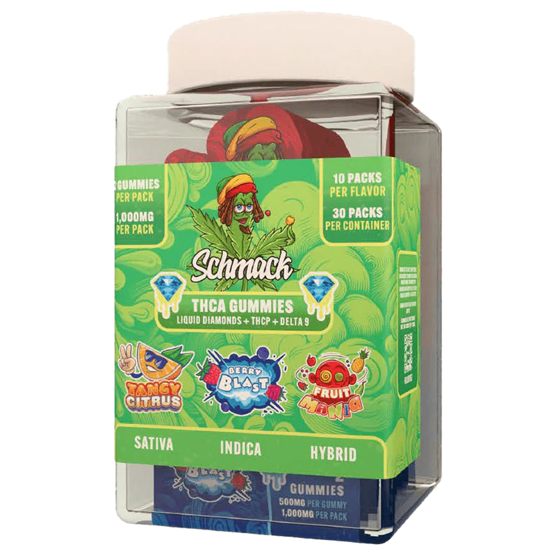 SCHMACK 1000MG THC-A LIQUID DIAMONDS GUMMY PACK (30PK/JAR) | ASSORTED FLAVORS