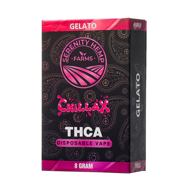 SERENITY HEMP FARMS CHILLAX BLEND 8 GRAM THCA DISPOSABLE