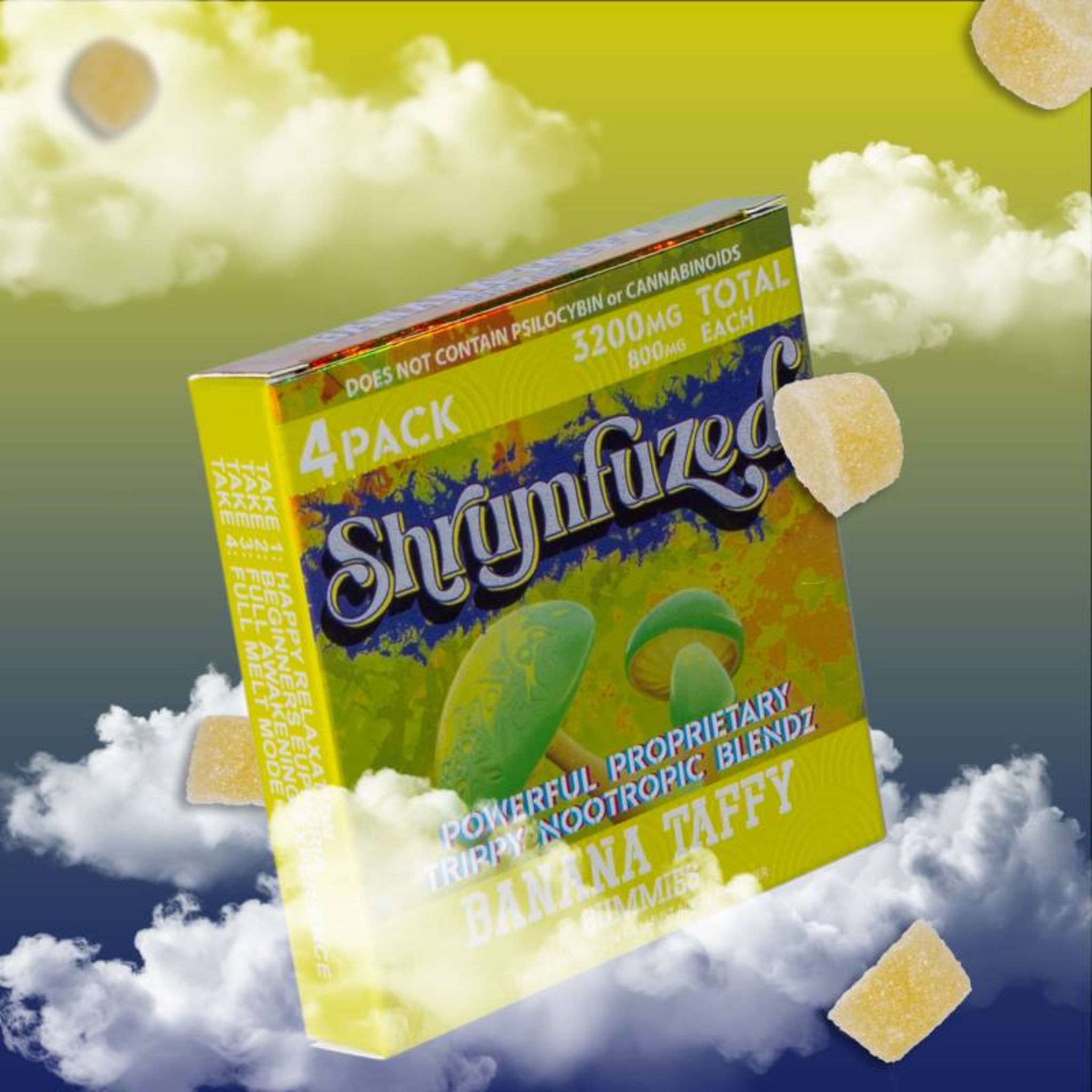 SHRUMFUZED 3200MG MUSHROOM GUMMIES (4CT/PACK)