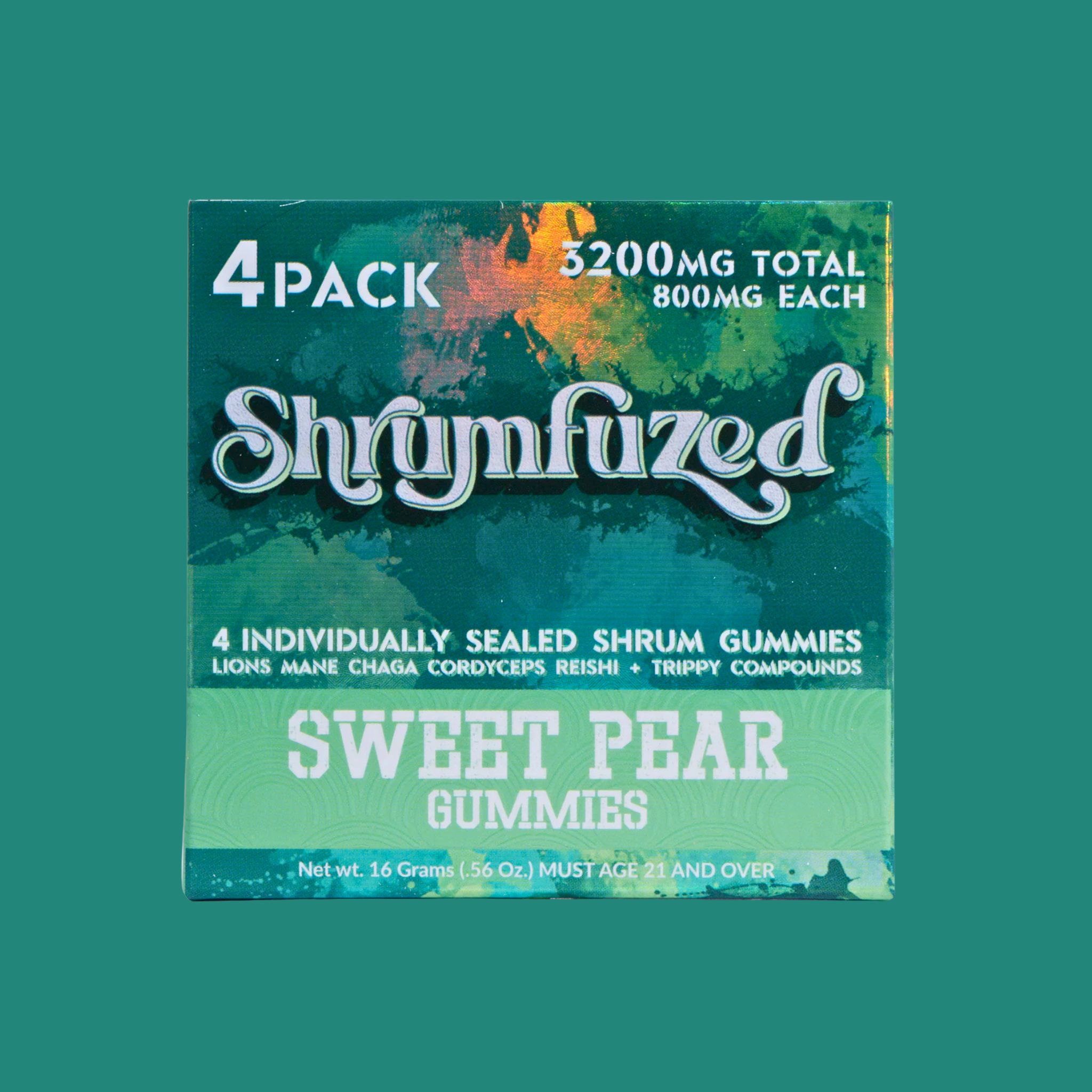 SHRUMFUZED 3200MG MUSHROOM GUMMIES (4CT/PACK)
