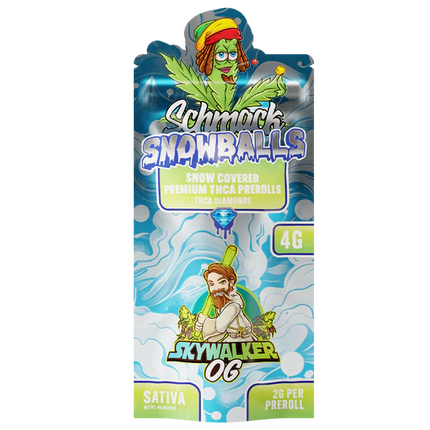 SCHMACK SNOWBALLS 2 GRAM SNOW COVERED THC-A DIAMOND PRE ROLL (2CT/PACK)