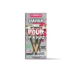 MAMBA FOUR OF A KIND 2G THC-A PRE ROLLS (4CT/PACK, 8G/PACK)