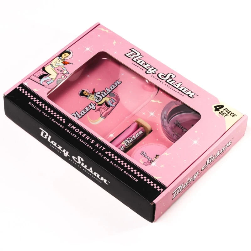 BLAZY SUSAN 4 PIECE SMOKER'S KIT