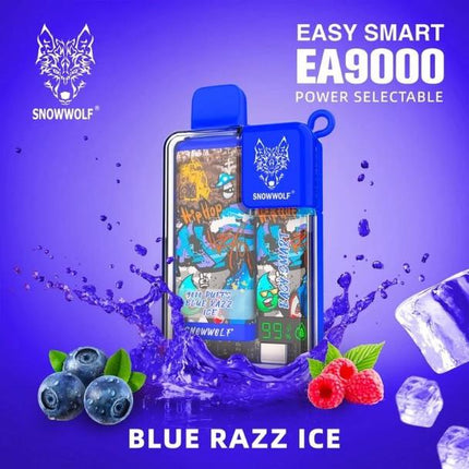 SNOWWOLF EA9000 5% DISPOSABLE BLUE RAZZ ICE 5060521433959