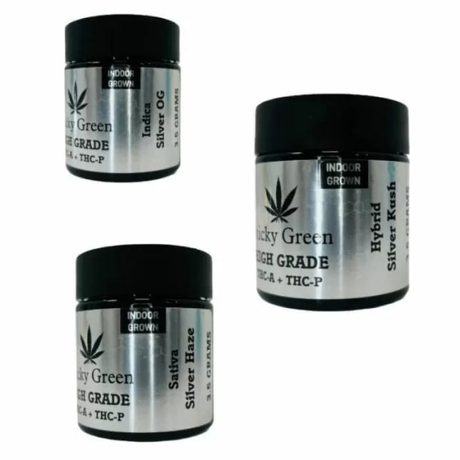 STICKY GREEN HIGH GRADE THC-A + THC-P 3.5G FLOWER