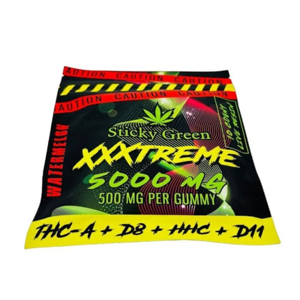 STICKY GREEN XXXTREME LIVE RESIN BLEND (THC-A + D8 + HHC + D11) GUMMY 500MG/PC 10PC/BAG