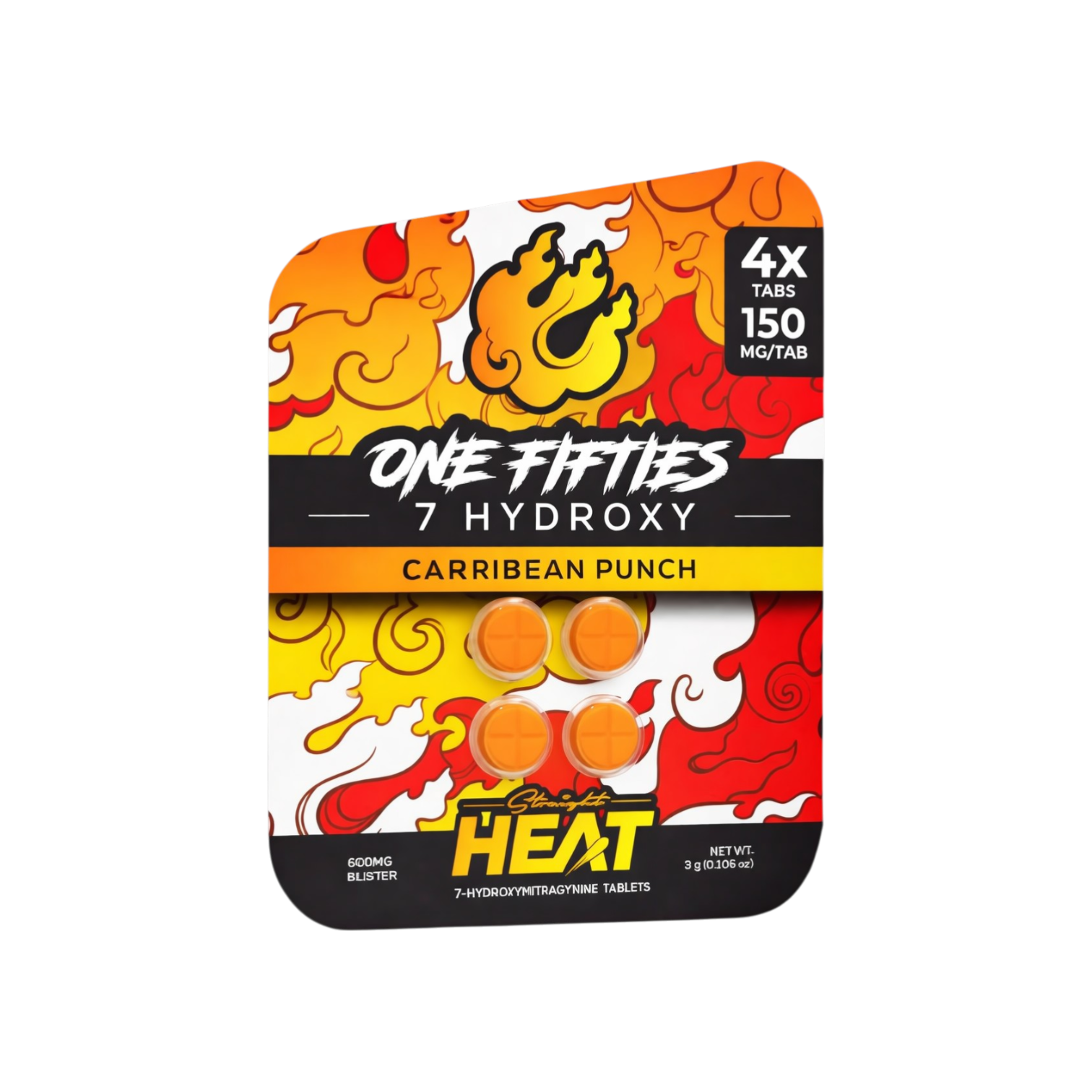 HEAT ONE FIFTIES 7 HYDROXY 150MG PER TAB (4CT PACK)