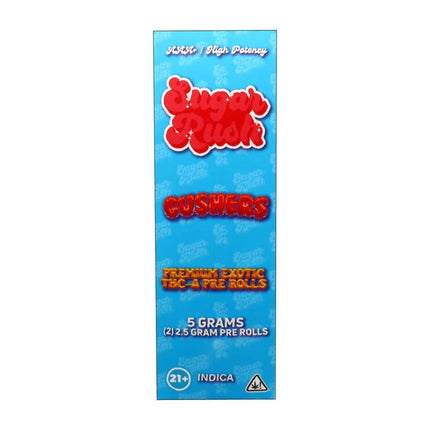 SUGAR RUSH PREMIUM EXOTICS THC-A PRE ROLLS 2 X 2.5G PER PACK