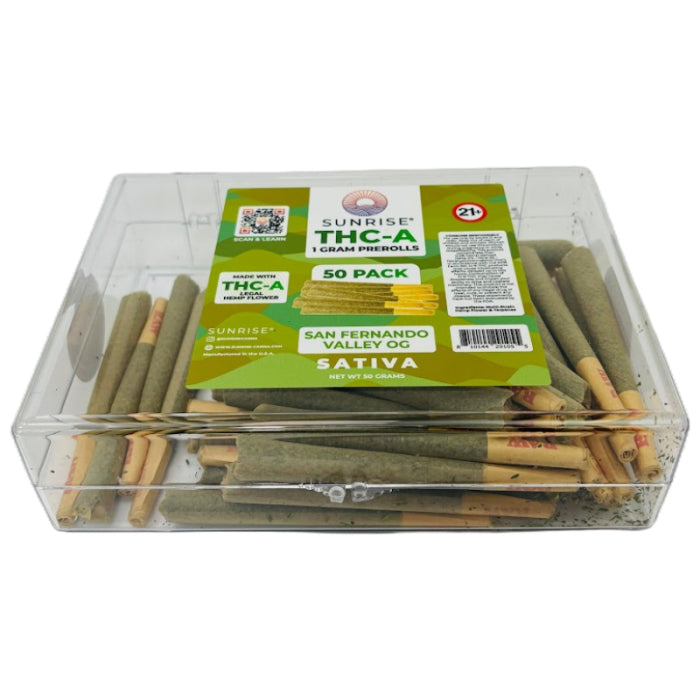 SUNRISE THC-A 1 GRAM PRE-ROLLS (50CT PACK)
