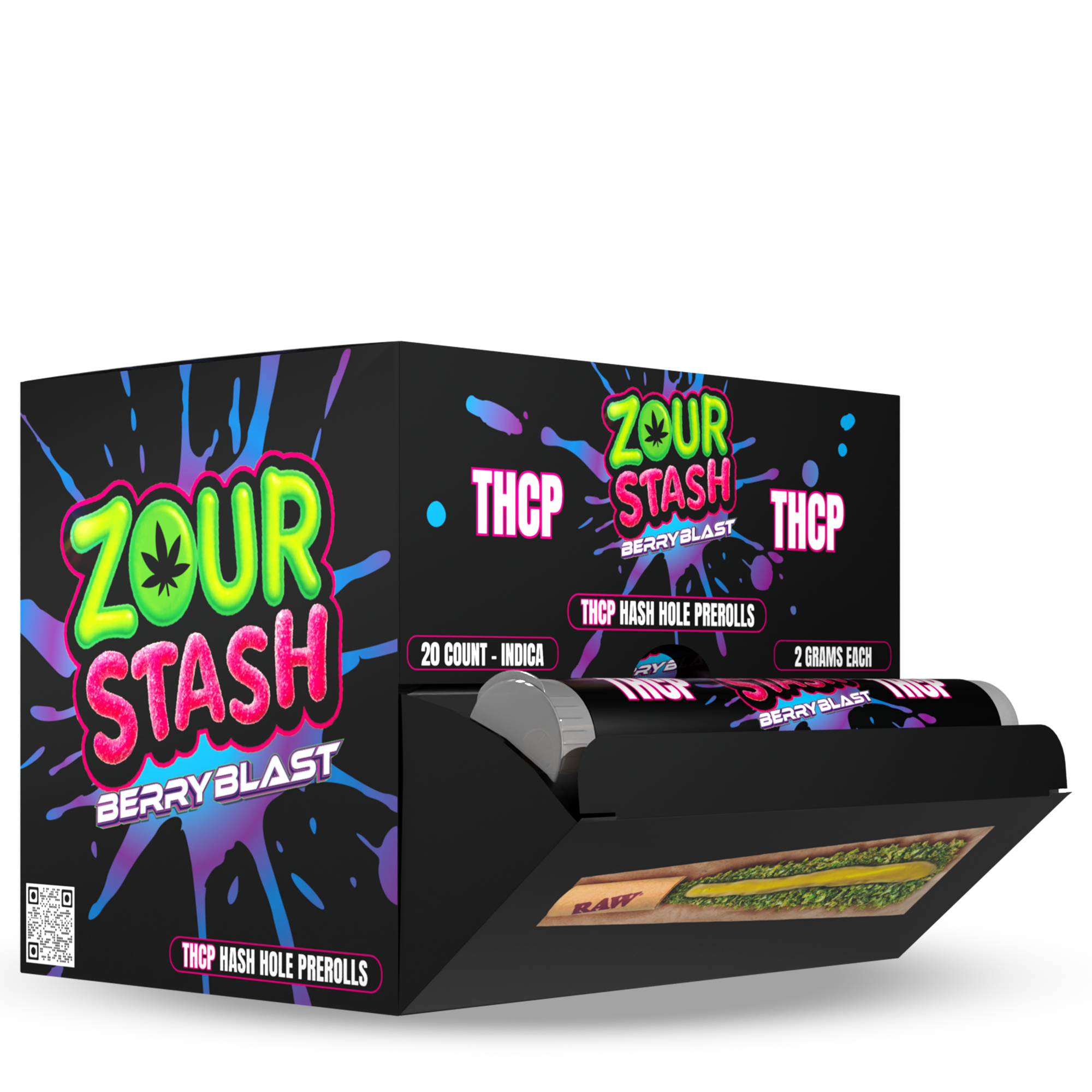 ZOUR STASH THCP 2G HASH HOLE PRE-ROLLS (20CT DISPLAY)