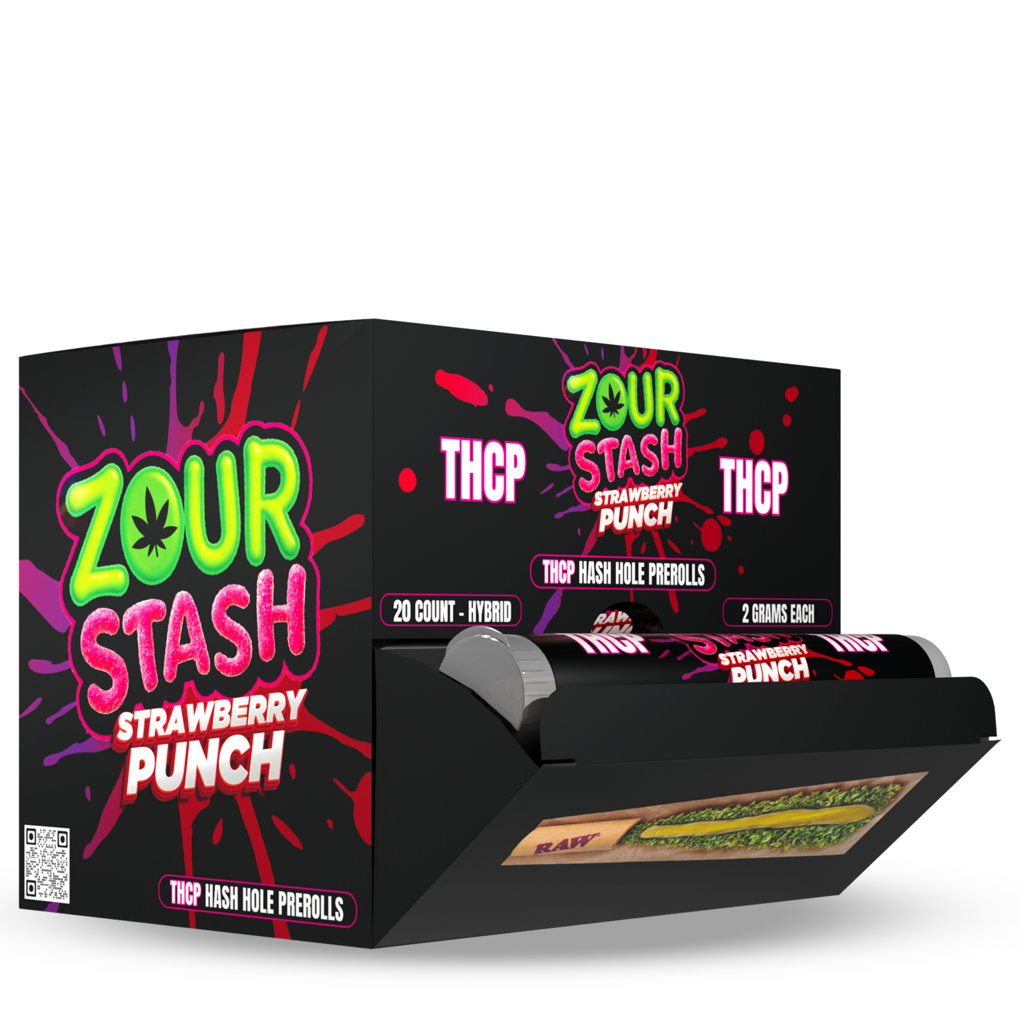 ZOUR STASH THCP 2G HASH HOLE PRE-ROLLS (20CT DISPLAY)
