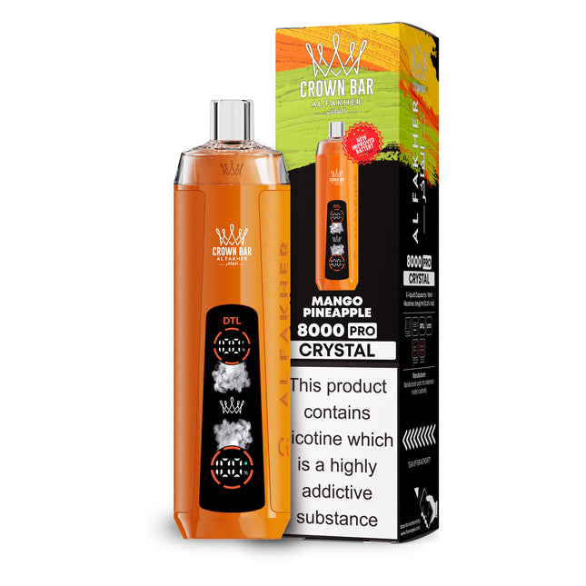 AL FAKHER CROWN BAR 8000 CRYSTAL DUAL MODE DISPOSABLE (5CT DISPLAY)