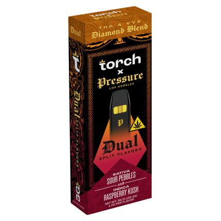 TORCH X PRESSURE DUAL SPLIT FLAVORS THC-A VVS DIAMOND BLEND 3G DISPOSABLE