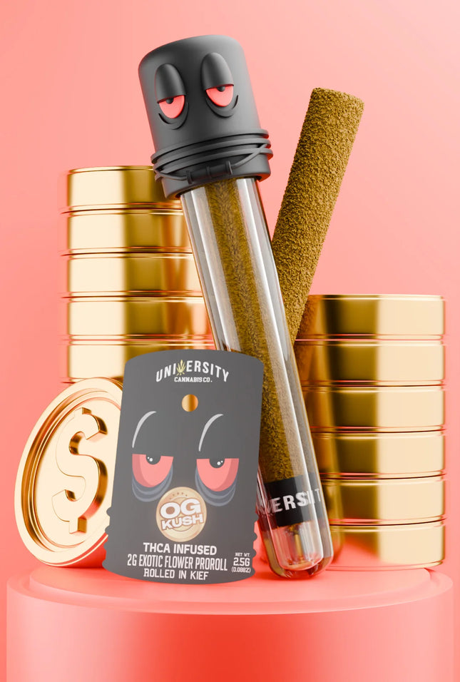 UNIVERSITY EXOTIC 2.5G THCA PRE-ROLL W/ KIEF