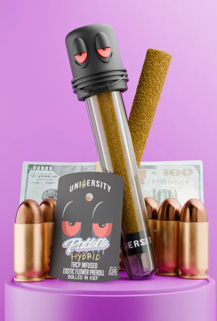 UNIVERSITY EXOTIC 2.5G THCA PRE-ROLL W/ KIEF