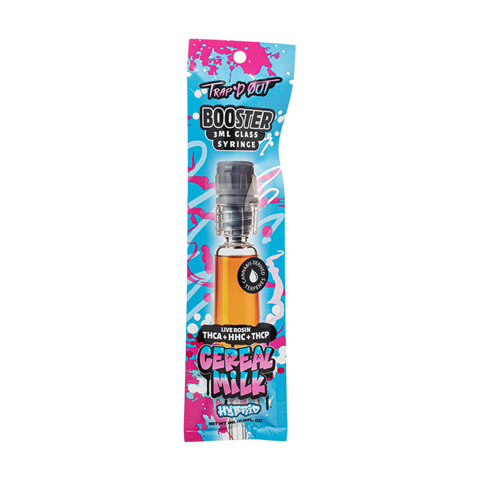 TRAP'D OUT BOOSTER 3ML LIVE ROSIN (THCA + HHHC + THCP) SYRINGE (5CT BOX)