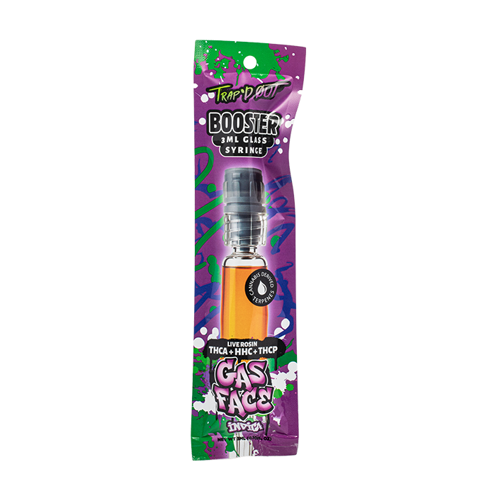 TRAP'D OUT BOOSTER 3ML LIVE ROSIN (THCA + HHHC + THCP) SYRINGE (5CT BOX)