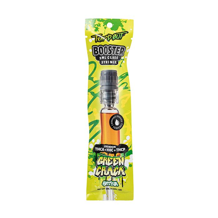 TRAP'D OUT BOOSTER 3ML LIVE ROSIN (THCA + HHHC + THCP) SYRINGE (5CT BOX)