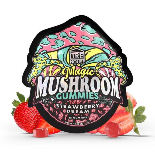 TRE HOUSE MAGIC MUSHROOM GUMMIES 15CT/BAG STRAWBERRY DREAM 810135370127
