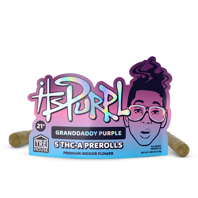 TRE HOUSE ITSPURPL THC-A PRE-ROLLS (5 X 0.5G EACH)