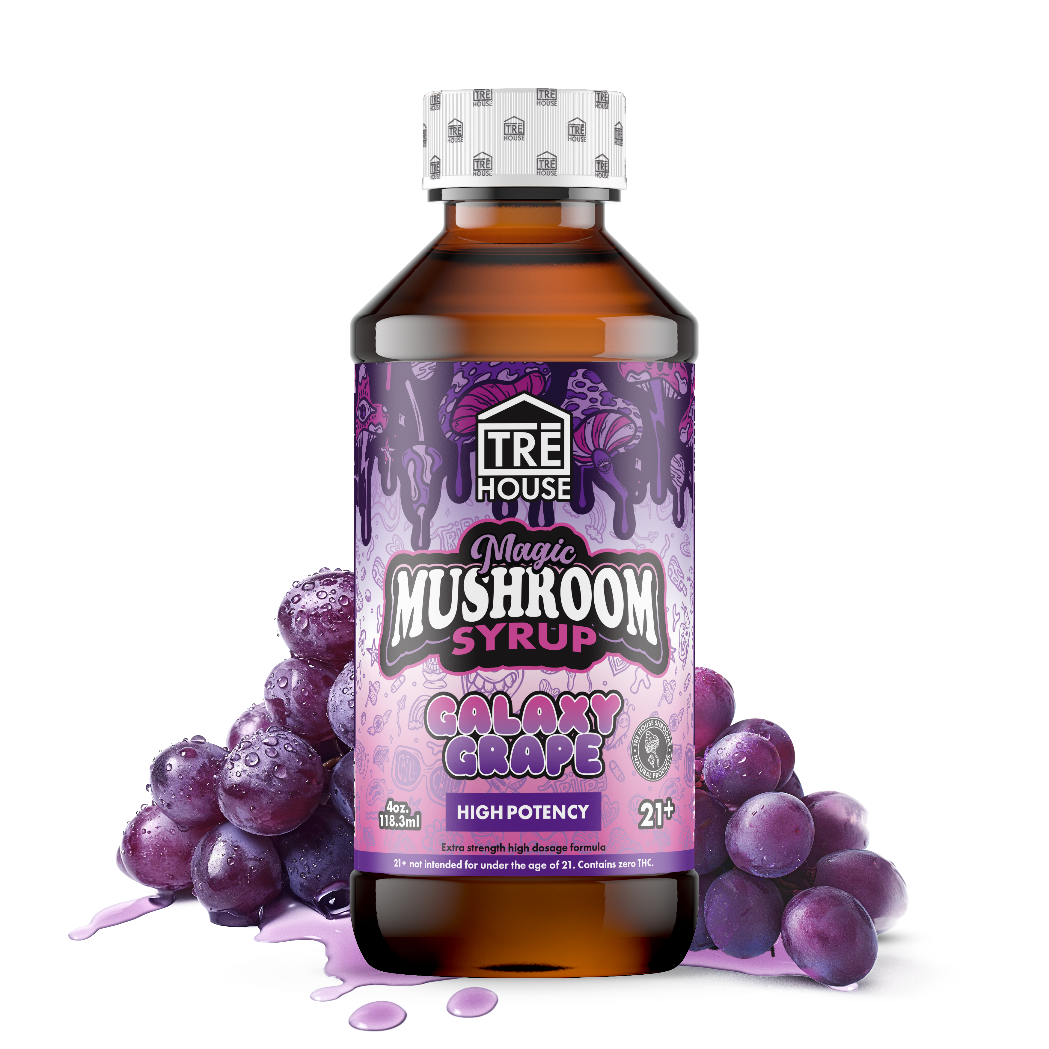 TRE HOUSE MAGIC MUSHROOM SYRUP POTENT BLEND 4OZ