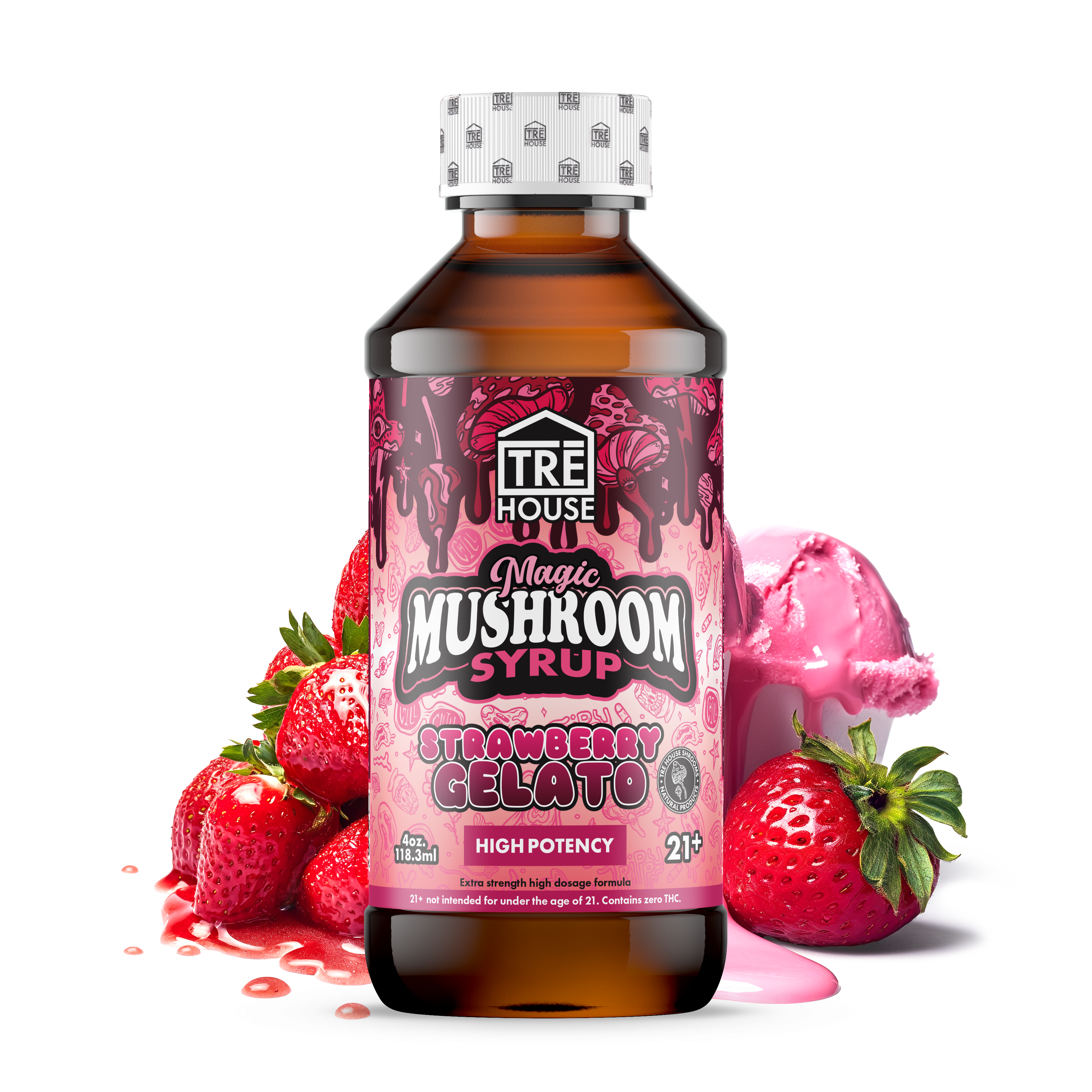 TRE HOUSE MAGIC MUSHROOM SYRUP POTENT BLEND 4OZ