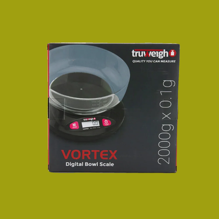 TRUWEIGH VORTEX DIGITAL BOWL SCALE - 2000G X 0.1G - BLACK