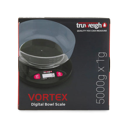 TRUWEIGH VORTEX DIGITAL BOWL SCALE - 5000G X 1G - BLACK