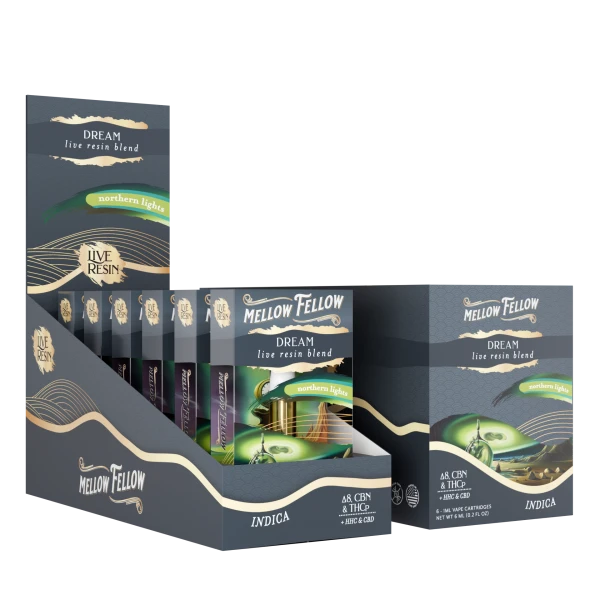MELLOW FELLOW LIVE RESIN 1 GRAM CARTRIDGE | TRANQUILITY BLEND - PINEAPPLE KUSH (INDICA DOMINANT)