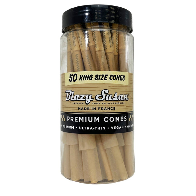BLAZY SUSAN 50CT KING SIZE CONES | UNBLEACHED