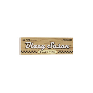 BLAZY SUSAN PERFORATED TIPS (50CT/BOOK , 25BOOK/BOX) | UNBLEACHED