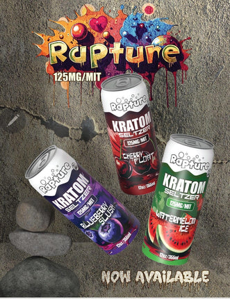 RAPTURE KRATOM SELTZER 125MG 12OZ DRINK (12CT DISPLAY)